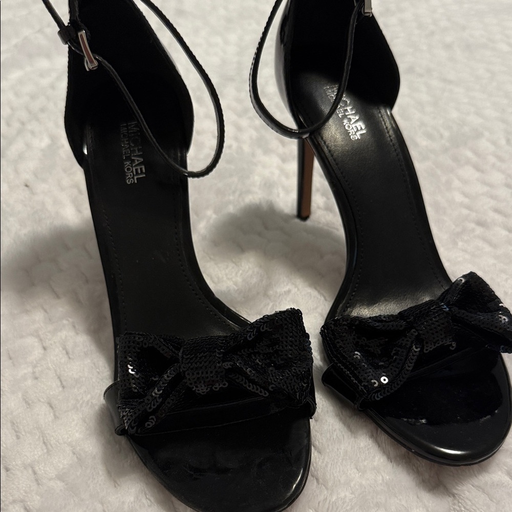Michael Kors Paris Black Sequin Heels